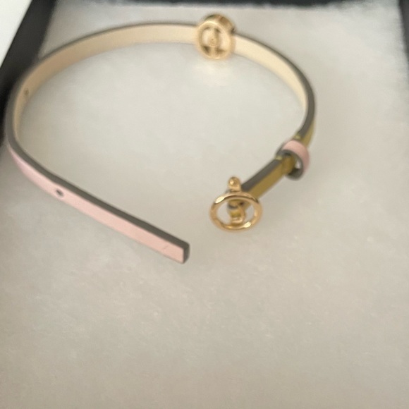 Tory Burch Miller 18K-Gold-Plated, Enamel, & Leather Wrap Bracelet - Picture 7 of 10